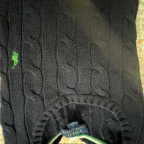 Polo Ralph Lauren Dark Blue Cable Knit Sweater - Picture 6 of 6